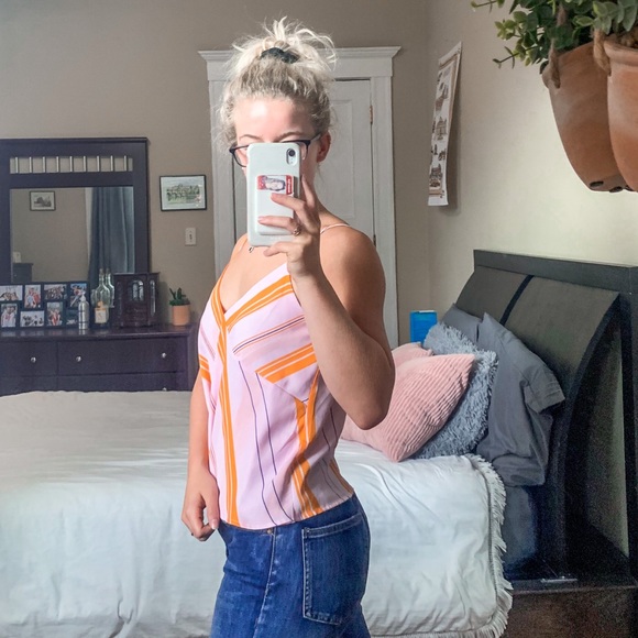 Forever 21 Spaghetti Strap Striped Tank Top - Picture 3 of 4